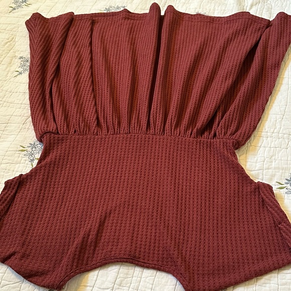 XS short sleeved rust color dress - babydoll dress with buttons - Picture 9 of 13